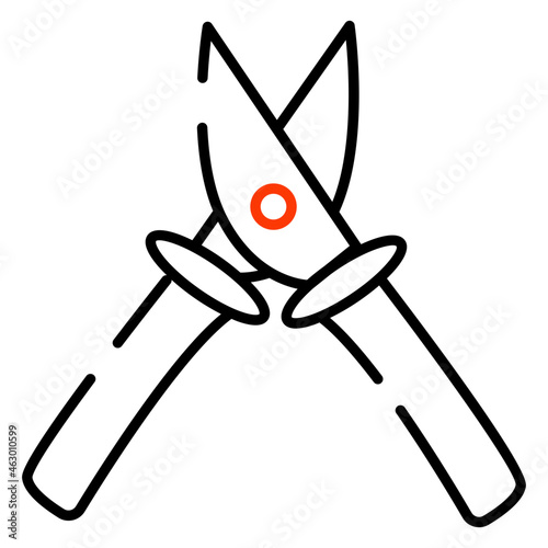 An editable design icon of gardening plier
