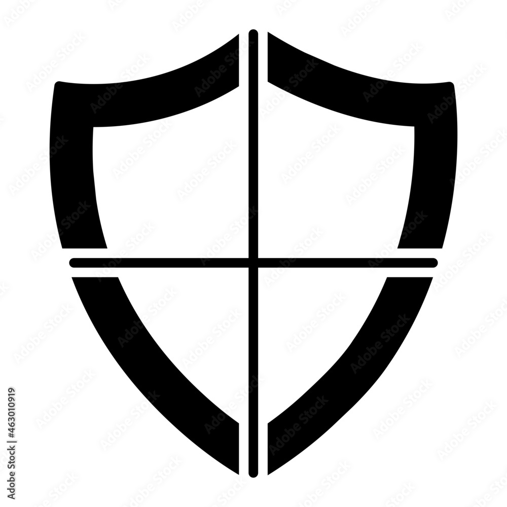 Trendy design icon of security shield Trendy design icon of security shield