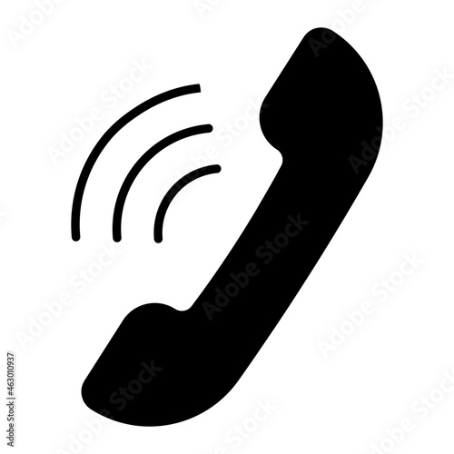 A unique design icon of call ringing