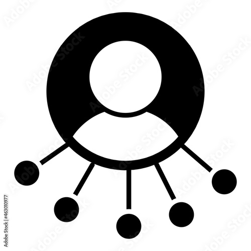 A modern design icon of personal network