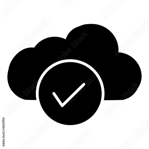 Modern design icon of verified cloud