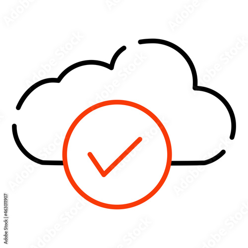Modern design icon of verified cloud