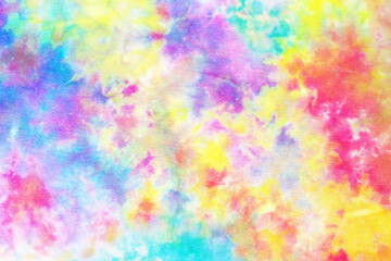 tie dye pattern hand dyed on cotton fabric abstract background.