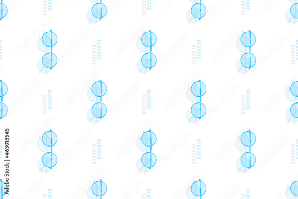 Glasses seamless pattern. Background with a set of round glasses. Glasses seamless pattern. Background with a set of round glasses.
