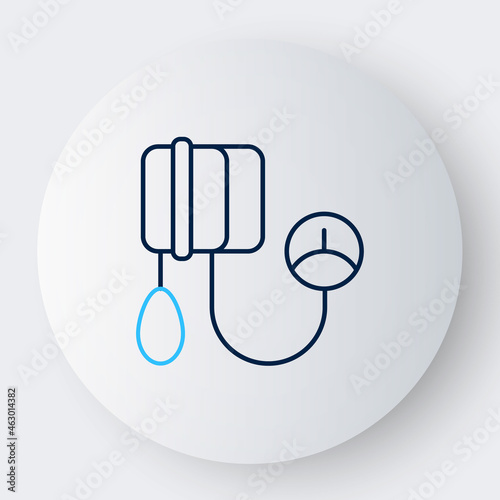 Line Blood pressure icon isolated on white background. Colorful outline concept. Vector