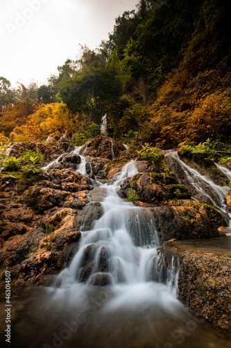 Goa Tetes waterfall in autumn, beautiful natural scener