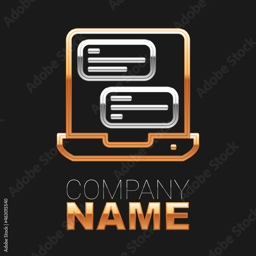 Line Taxi mobile app icon isolated on black background. Mobile application taxi. Colorful outline concept. Vector