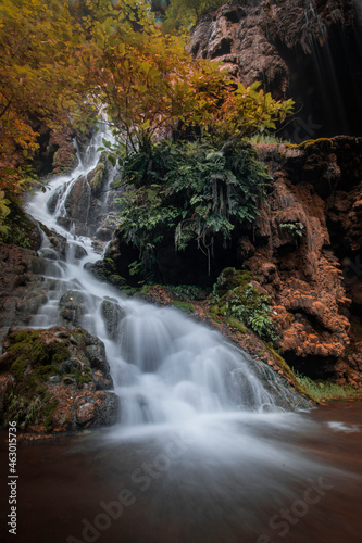 Goa Tetes waterfall in autumn  beautiful natural scener