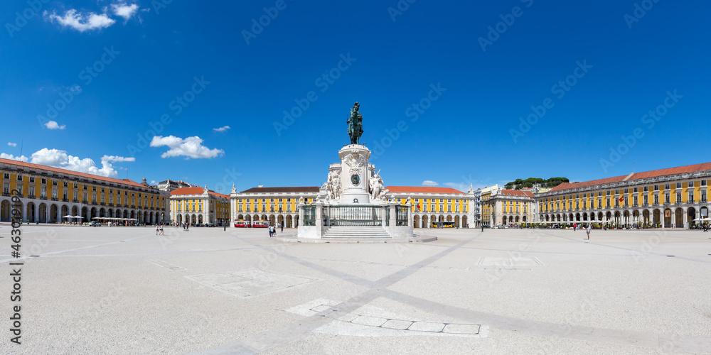 Lisbon Portugal Praca do Comercio square town city travel panorama