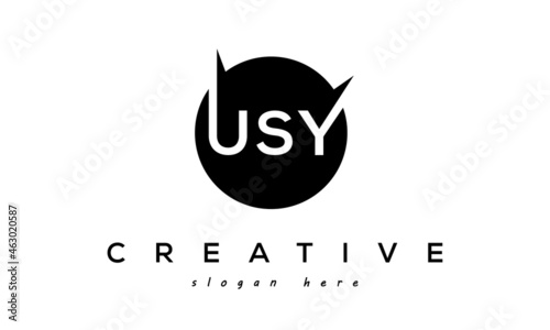 USY creative circle letters logo design victor photo