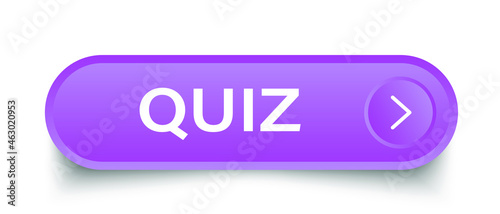 quiz button. sticker. banner. rounded glass sign