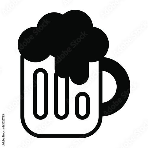 beer black filled outline icon, Merry Christmas and Happy New Year icons for web and mobile design.