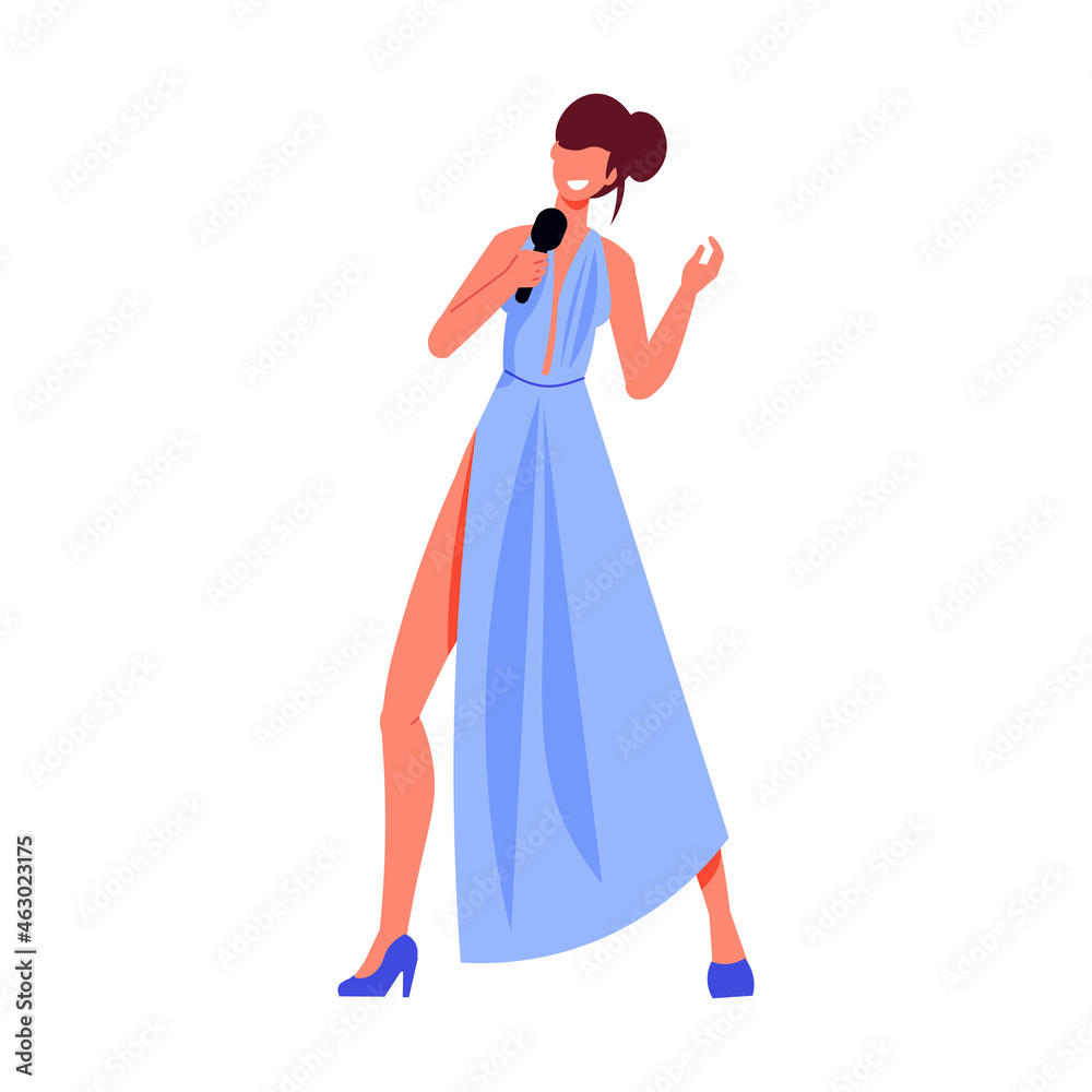 Fototapeta premium Singer Flat Icon