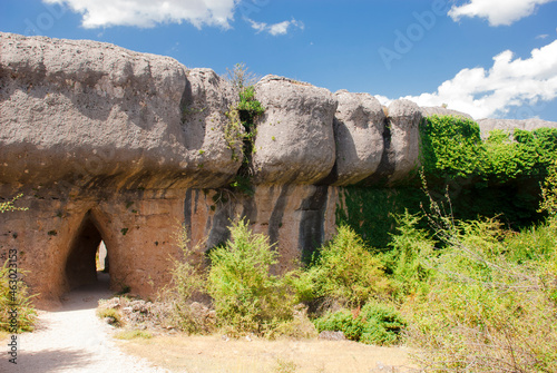 Fantstis shape of big stone in national park in Spain.