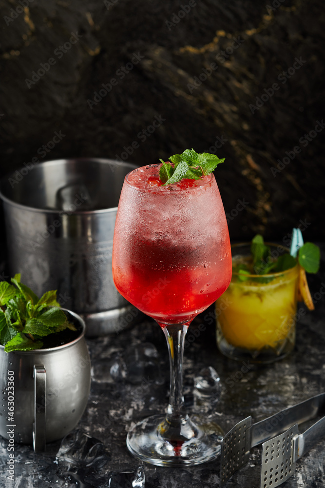 mojito cocktail with strawberries and mint mojito cocktail with strawberries and mint