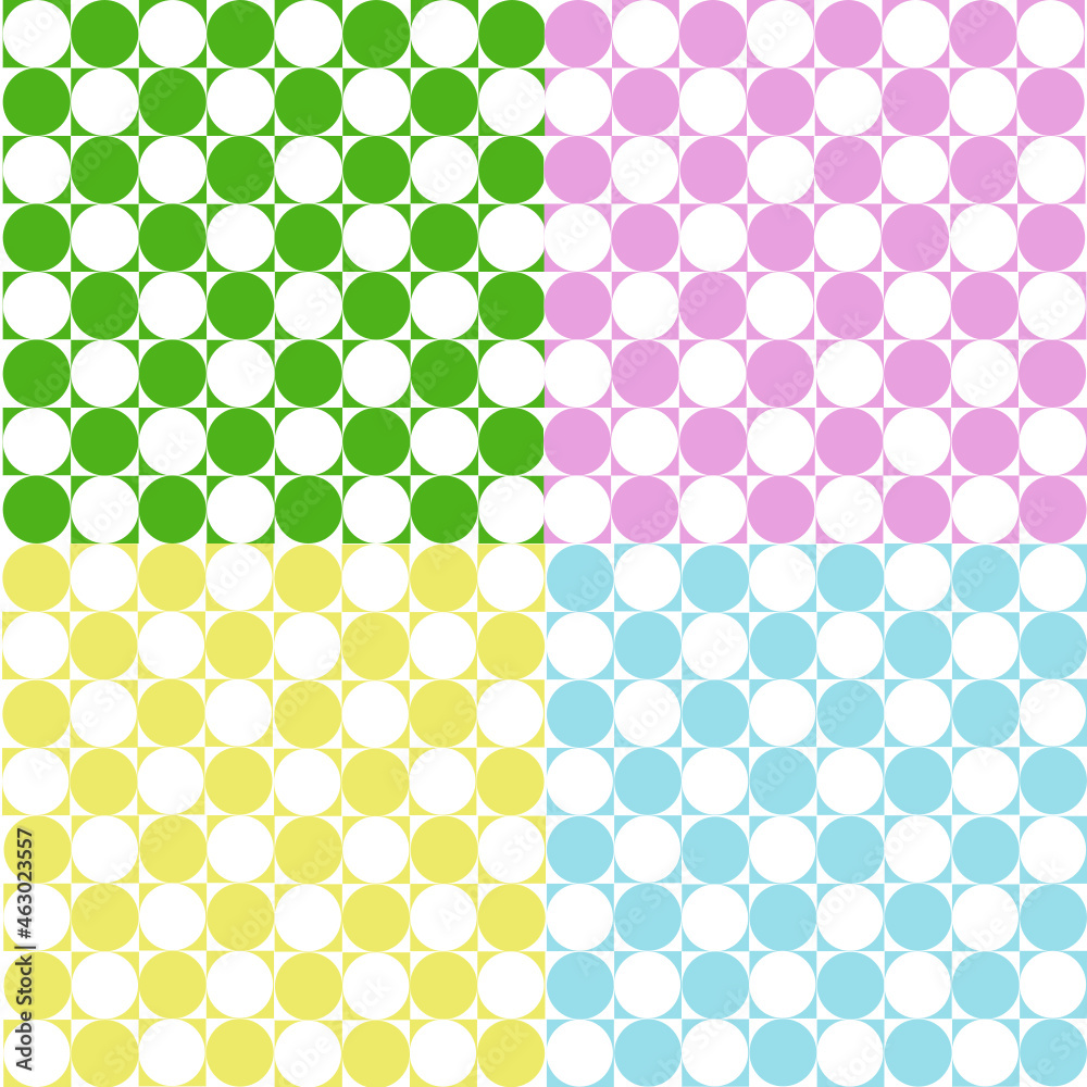 Seamless pattern of polka dot on square.For background, fabric,card.texture.Vector illustration.