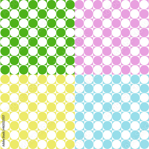 Seamless pattern of polka dot on square.For background  fabric card.texture.Vector illustration.