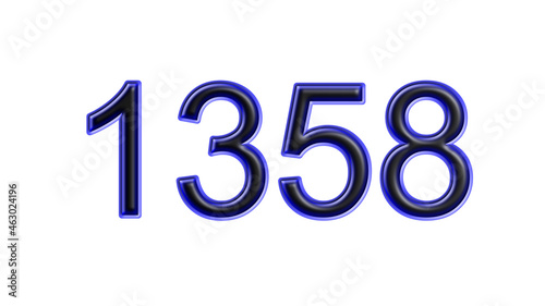Free Download blue 1358 number 3d effect white background - GFXLoad