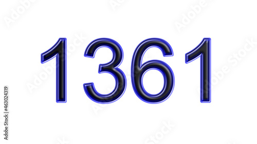 Free Download blue 1361 number 3d effect white background - GFXLoad