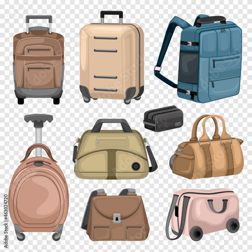 Bags And Suitcases Transparent Set
