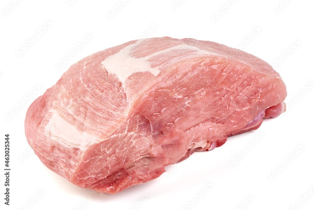 Pork shoulder meat, isolated on white background. Pork shoulder meat, isolated on white background.