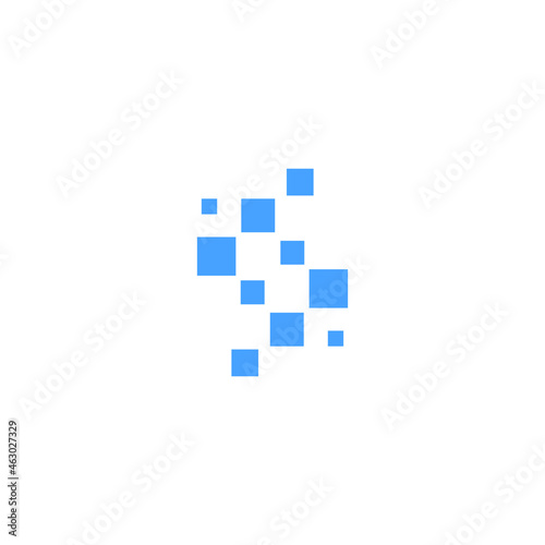 S Letter Pixel Motion Logo Design Template