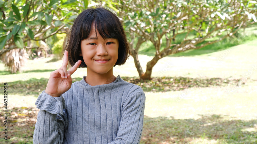 smiling face woman raising hands isolated on the background. smiling face woman raising hands isolated on the background.
