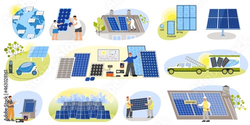 Solar Energy Icon Set