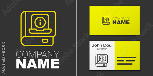 Logotype line User manual icon isolated on grey background. User guide book. Instruction sign. Read before use. Logo design template element. Vector
