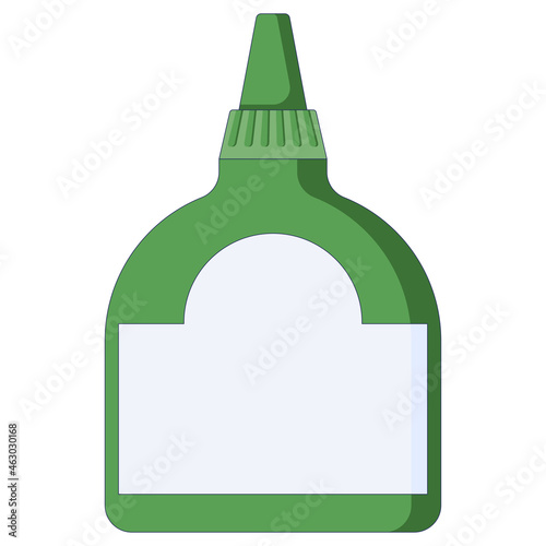Antibacterial iodine pencil, antiseptic for wounds in a flat style isolated on a white background. Vector illustration