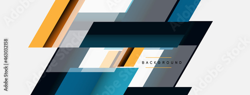 Background. Geometric diagonal square shapes and lines abstract composition. Vector illustration for wallpaper banner background or landing page