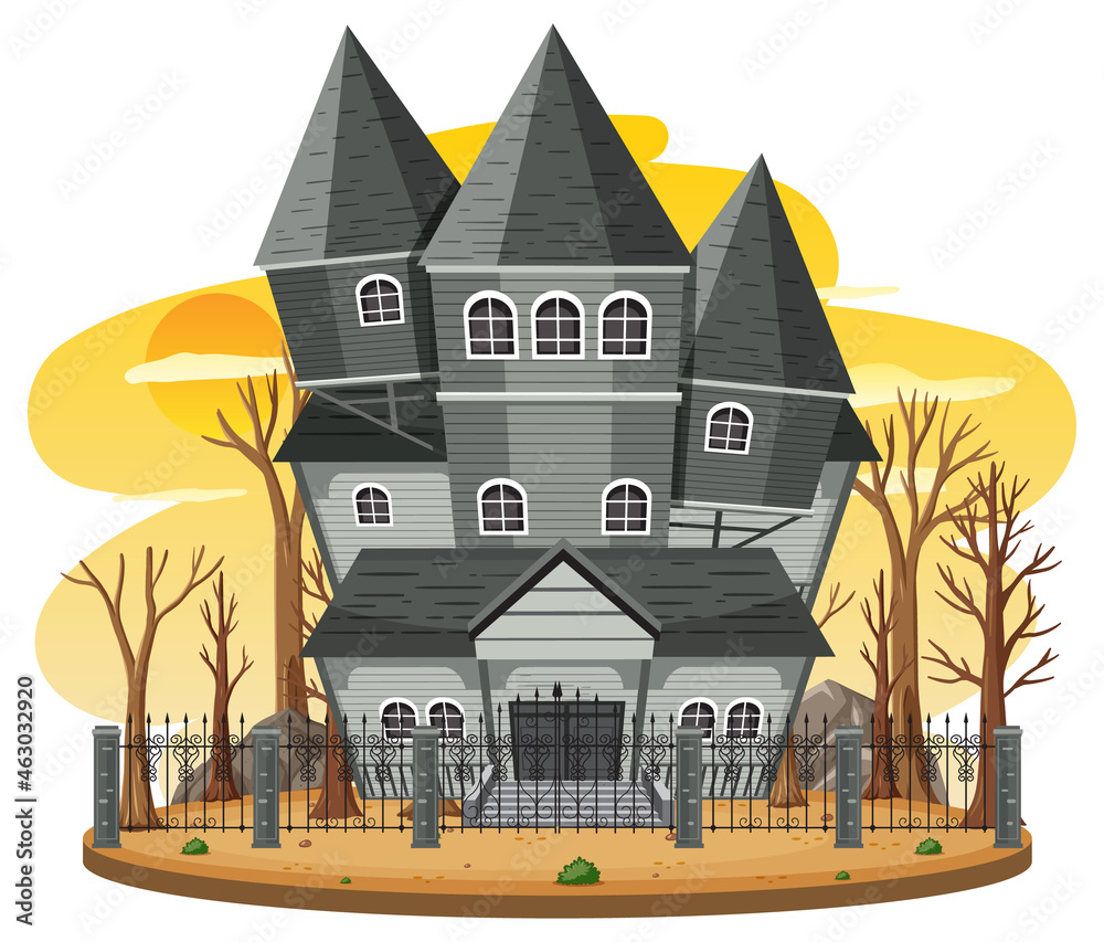 Obraz premium Haunted house at daytime scene