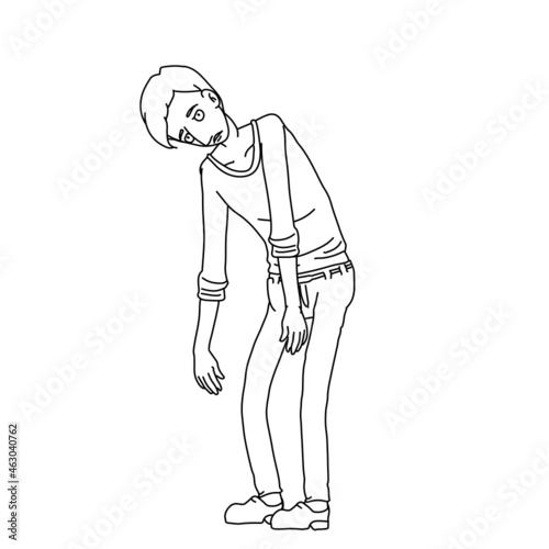 Hugo Man Down Sigh Hopeless Dejected Emotions Whiteboard Animation SVG Image