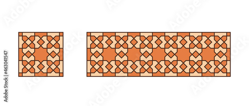 Geometric Islamic Pattern for decoration greeting card or interior. Vector Illustration.