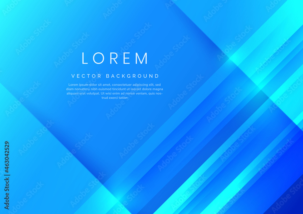 Abstract blue gradient geometric diagonal background. Minimal style.