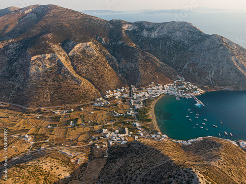 Photos aerial view of Kamares, sifnos greek island