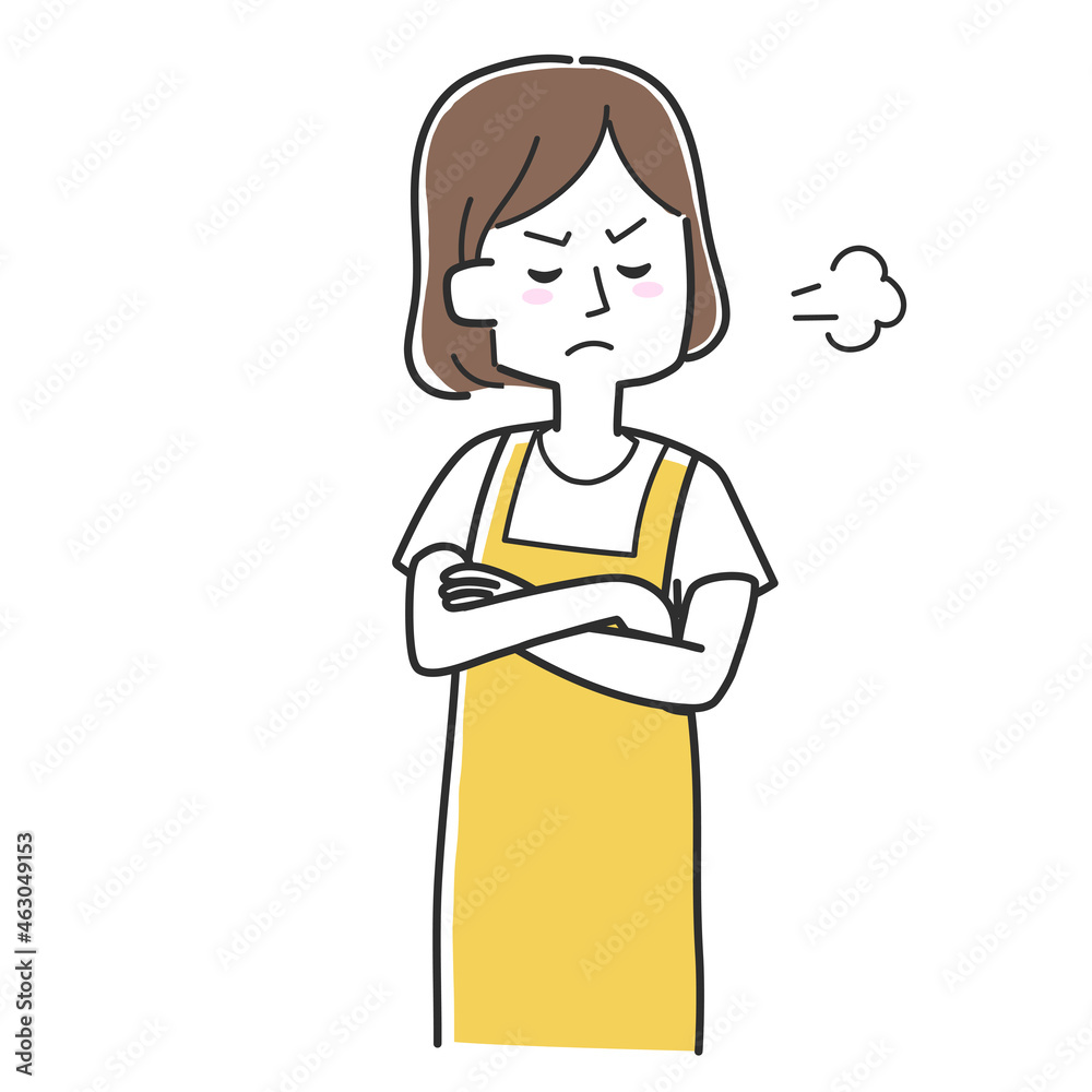 怒っている女性 怒っている女性