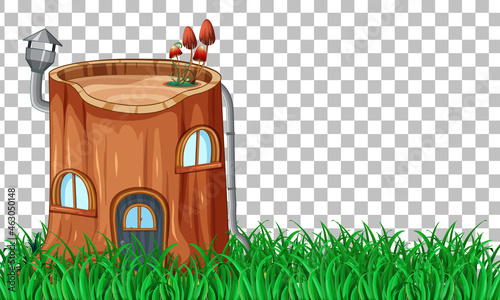 Fantasy timber house on transparent background