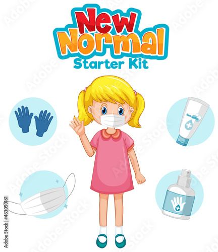 New Normal with a girl wearing mask