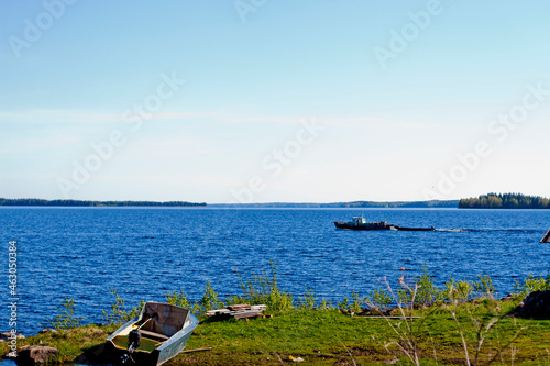 boat on the lake