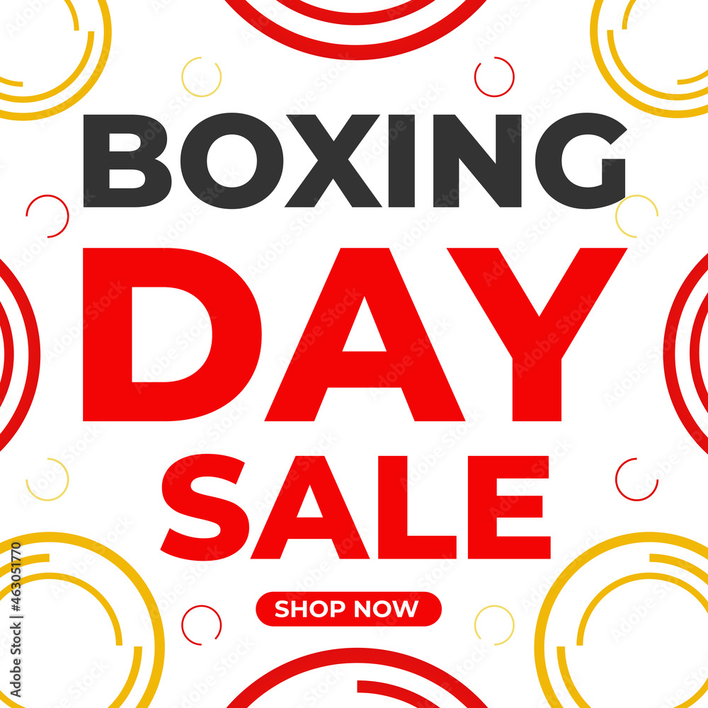 boxing day sale promotion social media post design template