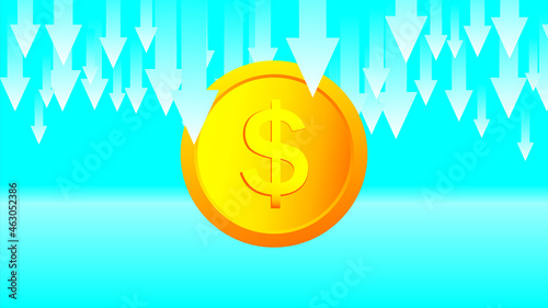 Money profit growth up, cash benefit, economic inflation dollar value increase vector icon, financial earning revenue interest symbol, economy investment arrow up flat cartoon, concept of budget boost