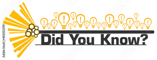 Did You Know Yellow Grey Graphical Bar Bulbs 