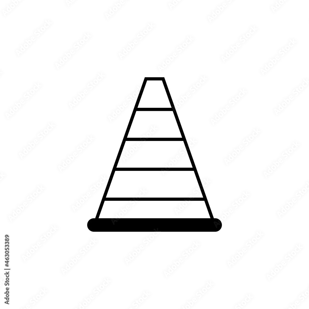 road cone icon, road vector, cone illustration