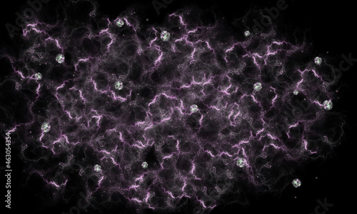 宇宙 銀河 背景 紫 イラスト