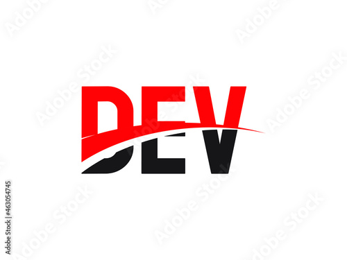DEV Letter Initial Logo Design Vector Illustration