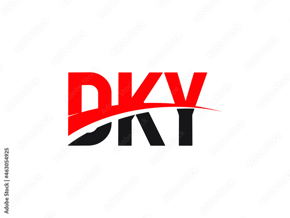 DKY Letter Initial Logo Design Vector Illustration