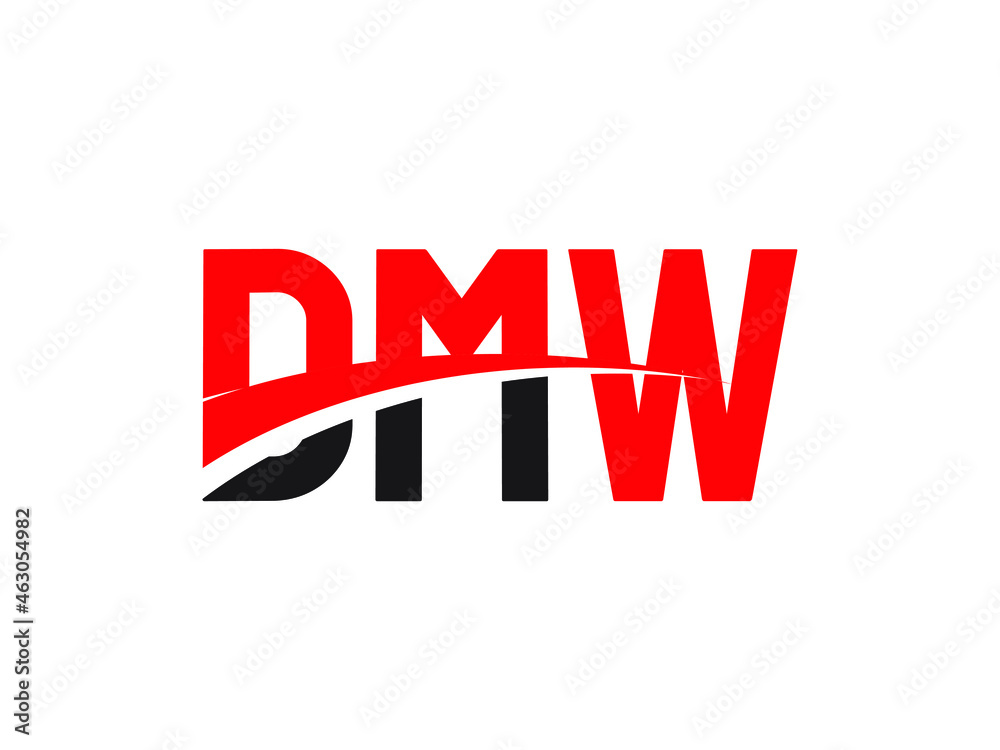 DMW Letter Initial Logo Design Vector Illustration