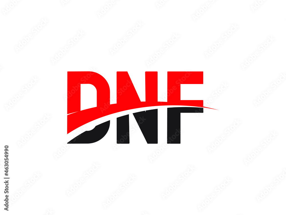 DNF Letter Initial Logo Design Vector Illustration