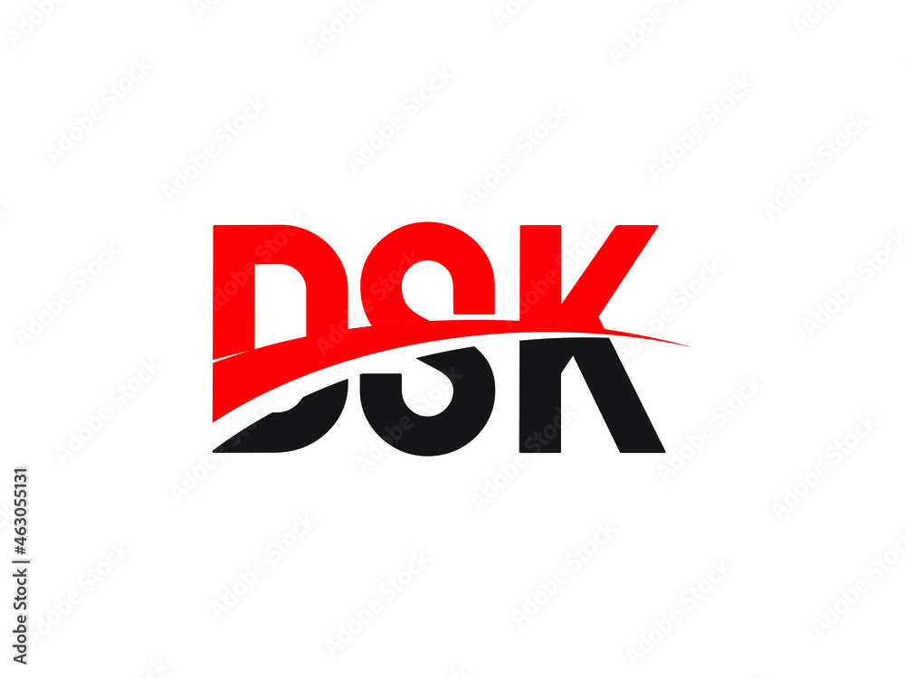 DSK Letter Initial Logo Design Vector Illustration